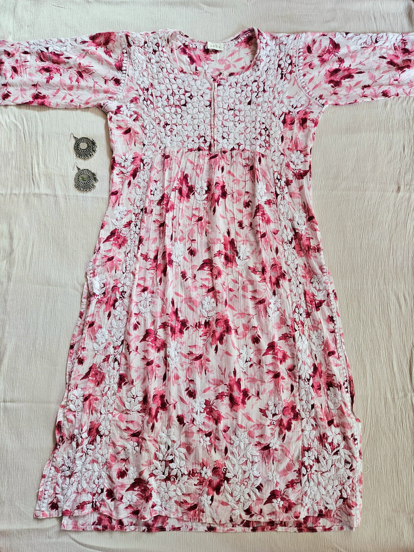 Izhaar Printed Kurti (Pink)