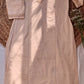 Gulnar Beige Cotton Chikankari Kurta Kurta Label Zeba 