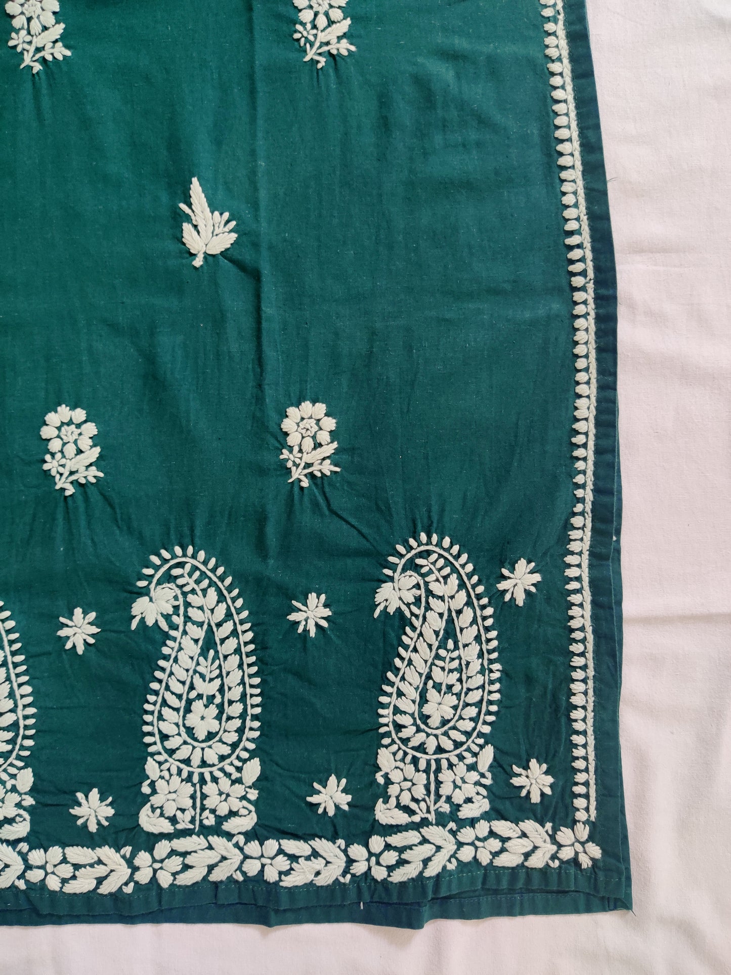 Zoya Cotton Chikankari Kurta (Green)