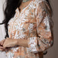 Aashna Mulmul Printed Chikankari kurti (Orange)