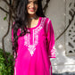 Hania Magenta Cotton Kurta