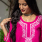 Hania Magenta Cotton Kurta