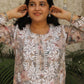 Aashna Mulmul Printed Chikankari kurti (Gray)