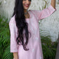 Samaira Pink Cotton Chikankari Kurta