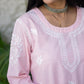 Samaira Pink Cotton Chikankari Kurta