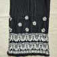 Wazia Chikankari Rayon Black Palazzo