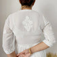 anam chikankari kurti white back detail