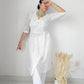 anam chikankari kurti white frontfull